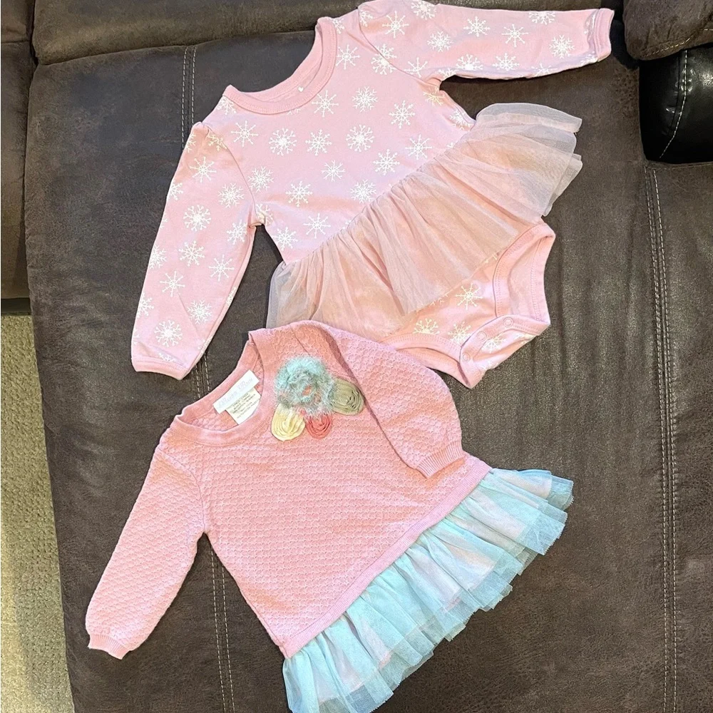 Girl 6-9 Month 4 Piece Long Sleeve Bundle